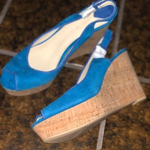 Nine West wedge Brand New size 8 Cobalt Blue